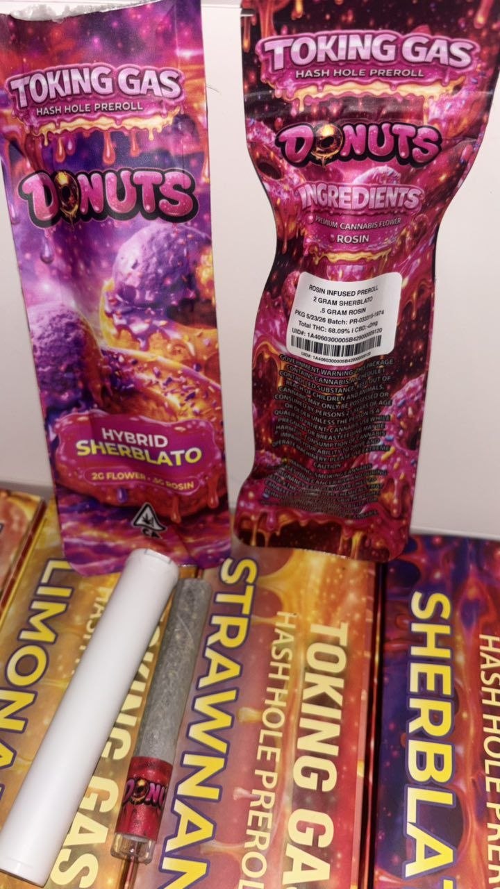 toking gas donuts + hash hole pre rolls toking gas donuts + hash hole pre rolls